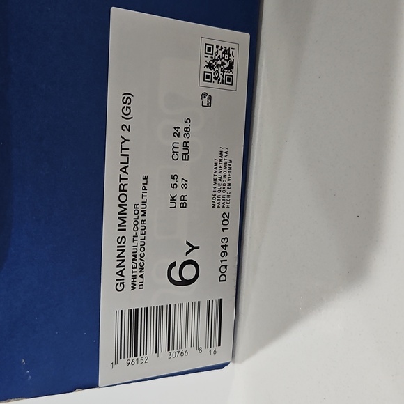 Nike Giannis Immortality II Wht/pink Sz 6y. 7.5-8 Wms. Like New. - Picture 7 of 7